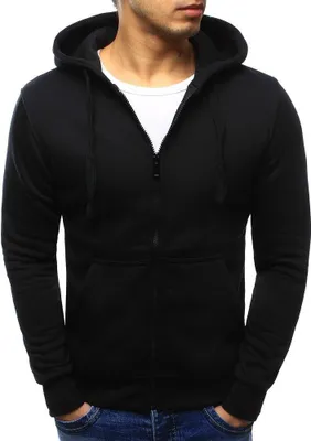 Produktbild von Dstreet Herren Sweatshirt mit Kapuze und Reißverschluss Fingal schwarz M