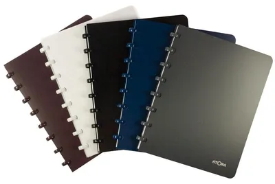 Immagine prodotto di Atoma - Taccuino, formato A5, 144 pagine, copertina in plastica, righe standard, disponibile in diversi colori