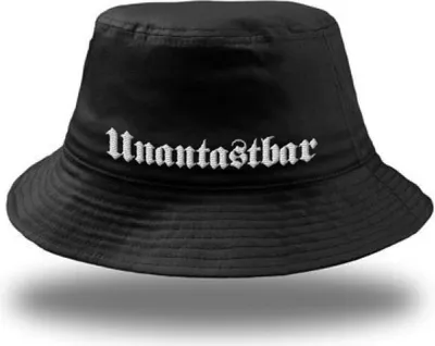 Produktbild von Unantastbar – Schriftzug, Fischerhut schwarz