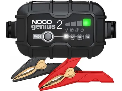 Produktbild von NOCO GENIUS2: Inteligentna ładowarka akumulatorów 2A, ładowarka 6V/12V, ładowarka podtrzymująca i odsiarczacz z kompensacją temperatury