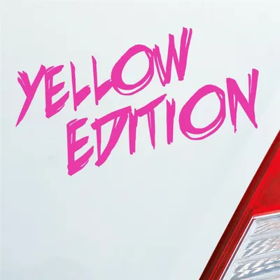 Produktbild von Auto Aufkleber Yellow Edition Auto Car Tuning 15x7 cm Pink Sticker Heckscheibenaufkleber
