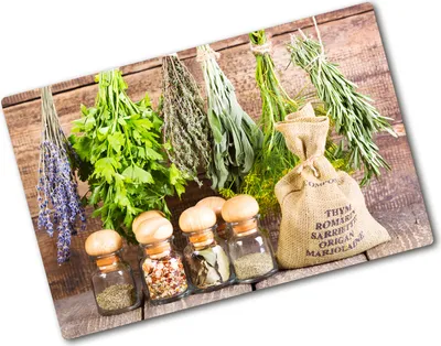 Produktbild von Tulup Glas Herdabdeckplatte - 80x52 cm - Glaskeramikkochfeld-Abdeckung Spritzschutz Glasabdeckplatte - Einteilig - Essen & Getränke - Kräuter Schnur - Grün