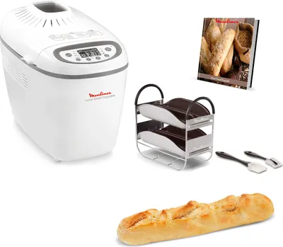 Obrázok produktu pre Moulinex OW6101, 1,5 kg, Odložený štart, Sklenený priezor, Variabilná kontrola prepečenia kôrky, 1600 W, Biela