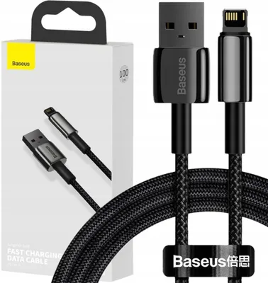 Immagine prodotto di Baseus Tungsten Gold da USB-A a Lightning 2,4 A, 1 m - Nero