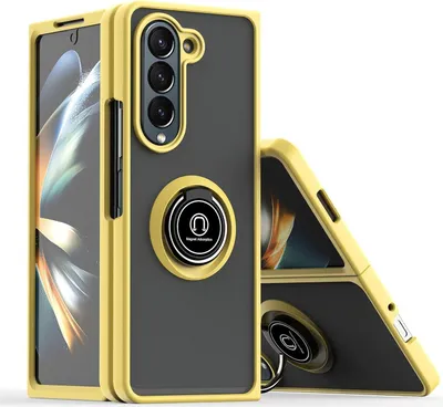 Produktbild von Für Samsung Galaxy Z Fold6 Shadow Design TPU + PC Schutz Hülle Tasche Case Schutzhülle Gelb