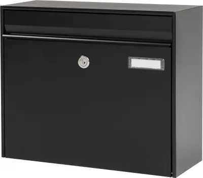 Image de MEFA Briefkasten Vals 101 + Namensschild, Schloss; Postkasten schwarz 310x385 mm
