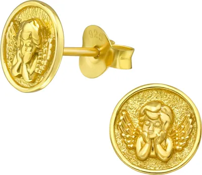 Produktbild von Ohrstecker 925 Sterling Silber vergoldet mit Amor