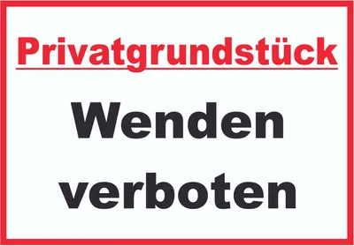 Produktbild von Privatgrundstück Wenden verboten Schild A1 (594x841mm)