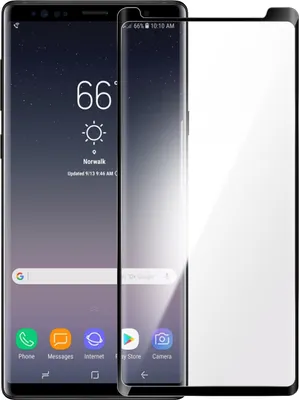 Produktbild von Avizar, Displayschutzfolie aus Glas für Samsung Galaxy Note 9, Schwarz