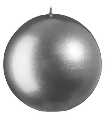 Produktbild von Kugelkerzen Metallic-Lack Matt Grau Ø 10 cm, 6 Stück