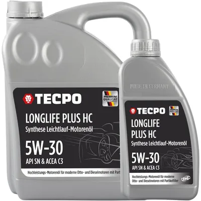 Produktbild von TECPO Motoröl 6 Liter 5W-30 LONGLIFE Plus HC Synthese passend für ACEA C3 / API SN / 504 / 507 / 229.31 / 229.51 / LL-04 / C30
