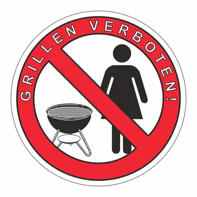Produktbild von Aufkleber Grillen verboten Ø 80 mm