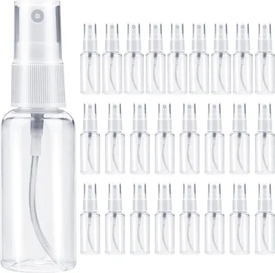 Produktbild von 50 Stk Sprühflaschen Kleine 50ml Spray Bottle Mini Zerstäuber Sprühflasche zum Befüllen Plastik Wasser Sprühflasche Leer Spritzflasche für Alkohol