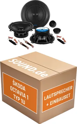 Produktbild von Lautsprecher Boxen Crunch GTS52 - 13cm 2-Wege Koax GTS 52 Auto Einbauzubehör - Einbauset passend für Skoda Octavia 1 1U Heck - justSOUND