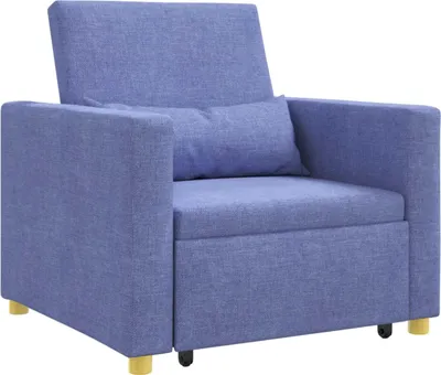 Produktbild von vidaXL Ausziehbare Schlafcouch Einzel Jeans blau 90 x 165 x 87 cm