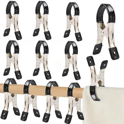 Immagine prodotto di Confezione da 12 fermagli per asciugamani, acciaio inossidabile, 12 cm
