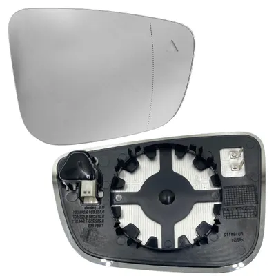 Image de BILMAX Remplacement du verre du rétroviseur extérieur droit pour BMW G30 G31 F90 G11 G12 G20 Chauffant, assistant d'angle mort (BLIS), avec plaque de support (côté passager)
