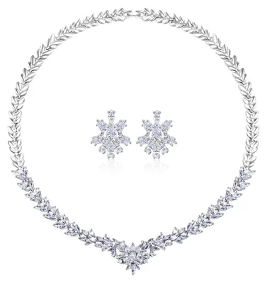 Immagine prodotto di Set di gioielli, argento 925, design elegante, 55 cm
