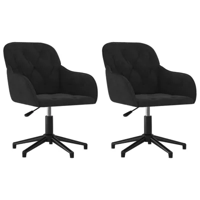 Obrázek produktu pro vidaXL Židle do jídelny 2 ks. Otočné černé sametové