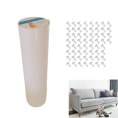 Produktbild von 10 Stück Kratzschutz für Sofa – Selbstklebende Katzenfolie 30×45 cm mit Werkzeugsatz, Transparent, Wandschutz für Couch, Möbel & Türen