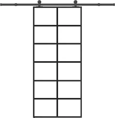 Obrázok produktu pre Posuvné dvere s kovaním ESG sklo a hliník 90x205 cm