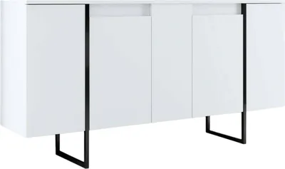 Immagine prodotto di Dmora Credenza Arta 35x160x80h cm Bianco, Apertura Battente 4 Ante