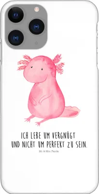 Produktbild von Mr. & Mrs. Panda Iphone 11 Pro Handyhülle Axolotl Niedlich - Weiß - Geschenk, Weisheit, Handy Case, Liebe, Freundin, Lebensweisheit, Zufrieden, Premium Kunststoff