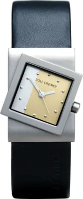 Produktbild von Rolf Cremer Uhr 492300 Lederband, Titan, schwarz