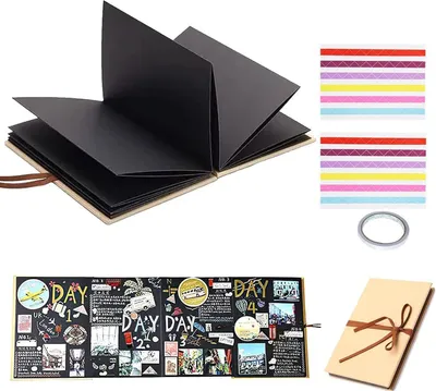 Zdjęcie produktu dla ERBO DIY Photo Album Black 8 cali - album do wklejania i samodzielnego projektowania