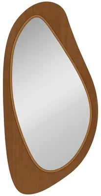 Obrázok produktu pre Zrkadlo na stenu s dreveným rámom | Farba: prírodné drevo | Rozmery: 45 x 3 x 91,5 cm