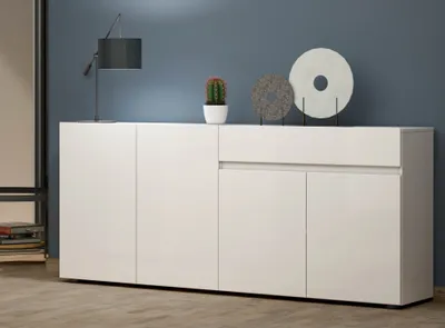 Produktbild von Sideboard >Mister< in weiss, Lack Hochglanz - 180x80x38cm (BxHxT)