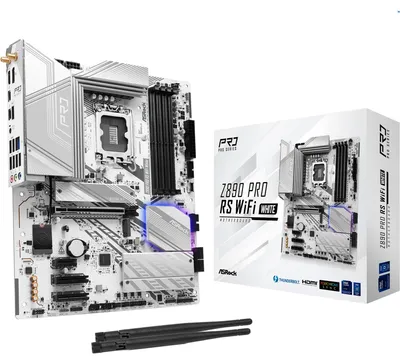 Image de ASRock Z890 Pro RS WiFi White   1851 ATX  HDMI/DP/USB-C DDR5 retail