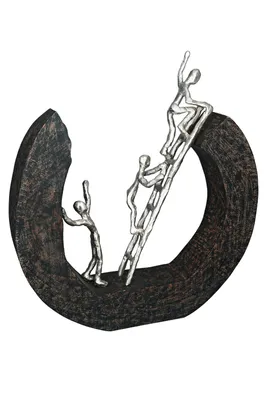 Image de Casablanca by Gilde Sculpture décorative Hinauf argent H. 32 cm,81225