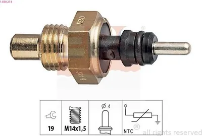Produktbild von EPS 1.830.214 Kühlmitteltemperatursensor passend für MERCEDES-BENZ 190 (W201) Stufenheck (W124) C-Klasse Limousine (W202) Stufenheck (W123)