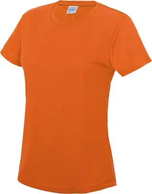 Immagine prodotto di Just Cool JC005 | Girlie Cool Sport T-Shirt + WRAP certificata - Colore: Arancione elettrico - Taglia: L