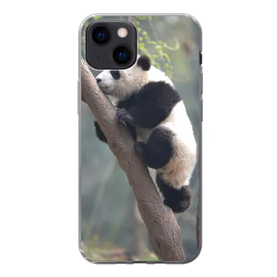 Produktbild von MuchoWow® Handyhülle Schutzhülle Hülle für iPhone 13 mini Panda - Tier - Baum Silikon Softcase Handy Hülle - Softcase