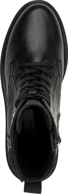Produktbild von s.Oliver Damen Stiefelette Combat Boot mit Profil Riemen und Schnalle 5-25258-45, Größe:38 EU, Farbe:Schwarz