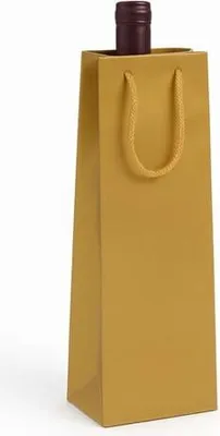 Produktbild von Dekorative Geschenktüte für Wein, goldfarben, glänzend