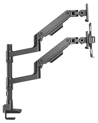Image de ACT Bras pour moniteur unique et bureau pour ordinateur portable, avec vérin à gaz (AC8341)