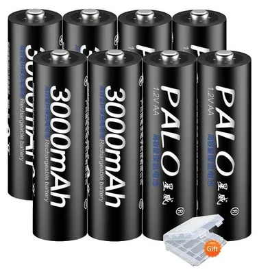 Obrázek produktu pro Nabíjecí baterie, kapacita 3000 mAh, inteligentní nabíječka, 8 kusů baterií AA
