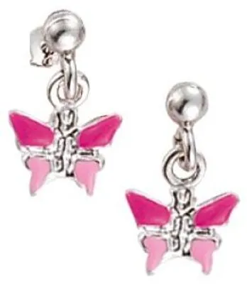 Produktbild von Scout Ohrhänger Schmetterling 262113100 Silber 925 Emaille rosa pink
