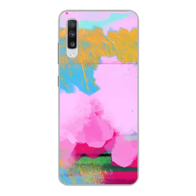Produktbild von MuchoWow® Handyhülle Schutzhülle Hülle für Samsung Galaxy A70 Farbe - Regenbogen - Abstrakt Silikon Softcase Handy Hülle - Schutzhaube