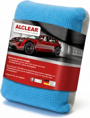 Imagen del producto de Esponja de microfibra para automóviles, con función anti-vaho, de 13x10x3,5 cm, ideal para el cuidado del automóvil