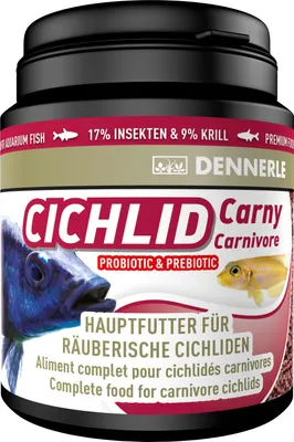 Produktbild von Dennerle Cichlid Carny 200 ml, Hauptfutter-Granulat für Cichliden