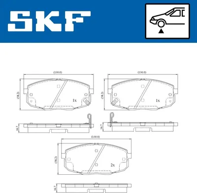 Produktbild von SKF Bremsbeläge Satz Vorne Bremsklötze für HYUNDAI i30 (FD) VKBP 80183 A