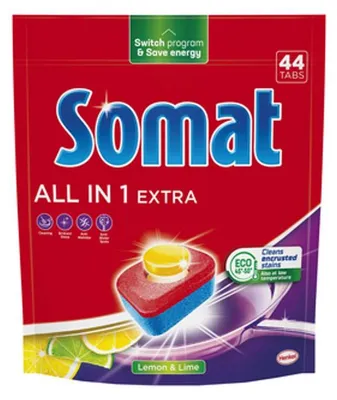 Produktbild von Somat All in 1 Extra tabletki do zmywarki Lemon Lime 44 sztuki