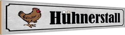 Produktbild von vianmo Holzschild 10x46 cm Hühnerstall Eier Huhn Tier Haustier