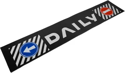 Produktbild von Hinterer Kotflügel 35x185cm Iveco Daily, mit Verkehrszeichen, aus strapazierfähigem Gummi