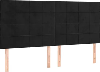 Produktbild von vidaXL Kopfteil Schwarz 160x5x118/128 cm Samt