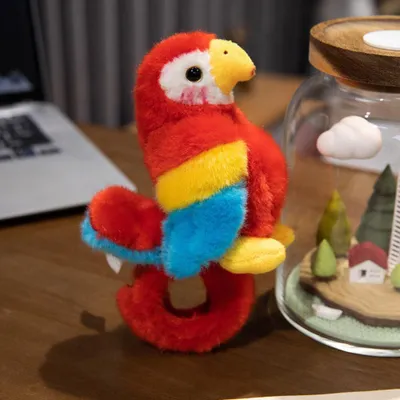 Obrázek produktu pro Plyšový maskot papoušek náramek Náramek červený